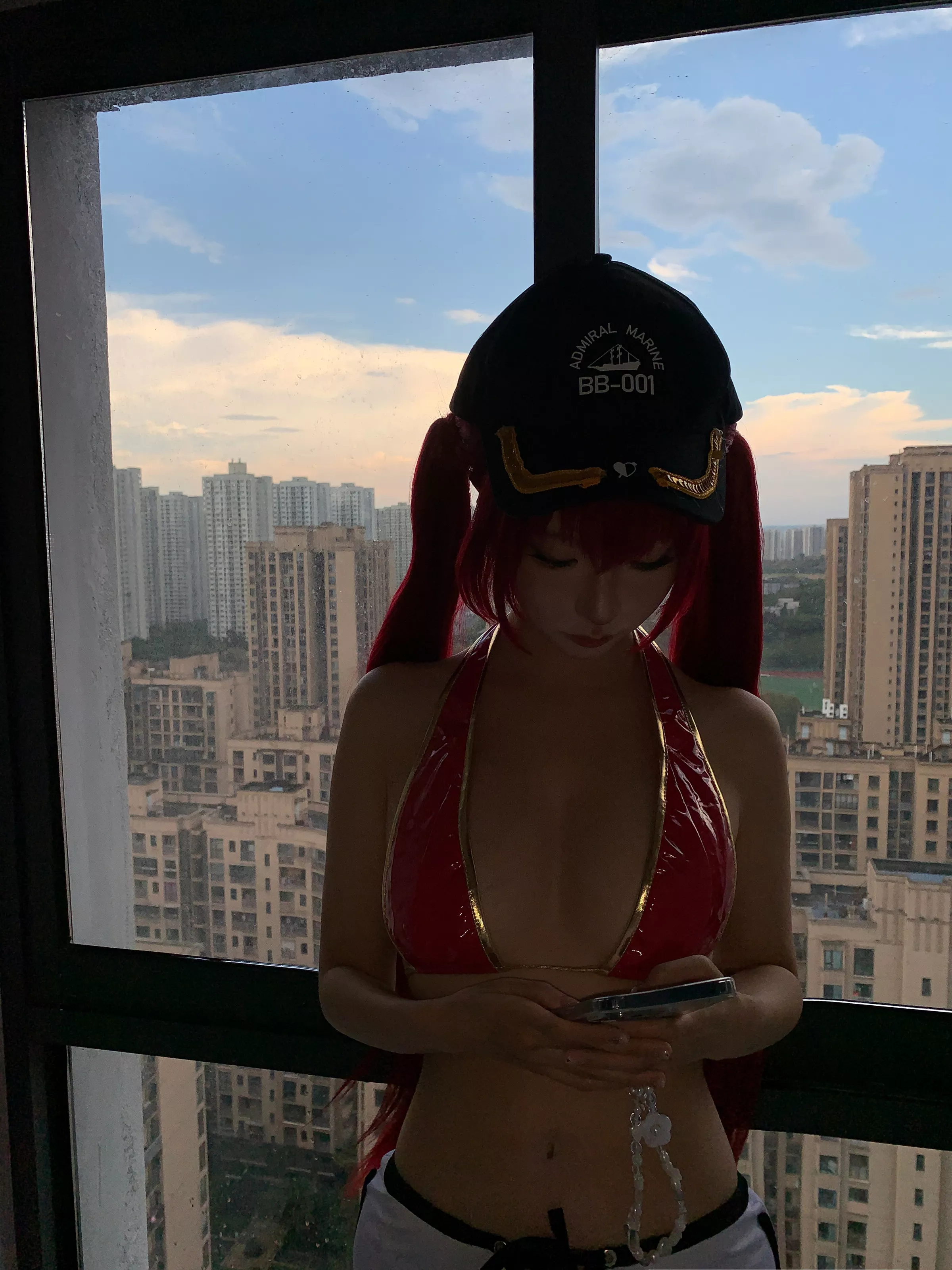 Xgyw.Org_动漫博主蠢沫沫宝钟玛琳船长主题性感红色皮质比基尼露油亮肌肤秀丰腴身姿诱惑写真238P