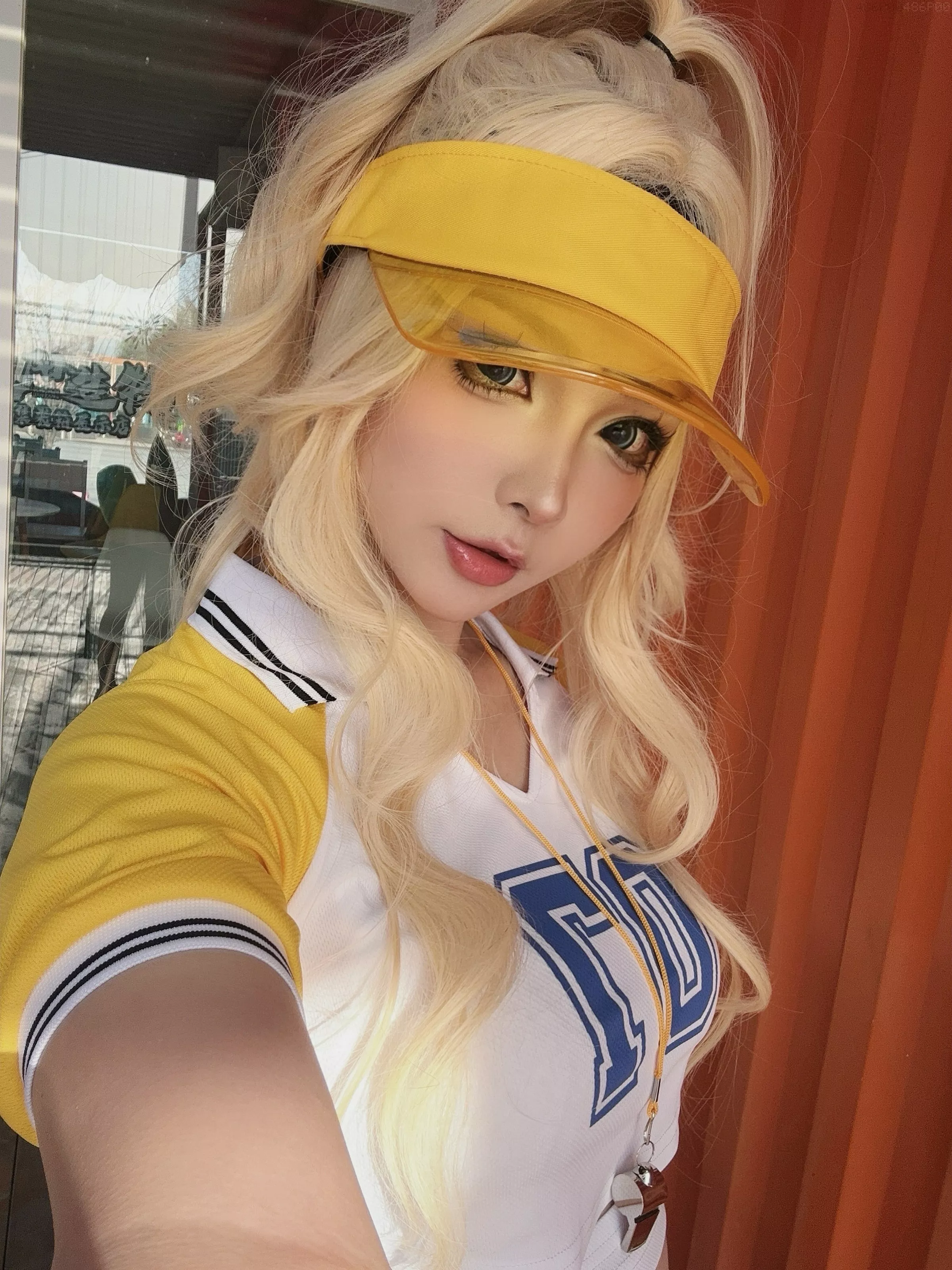 Xgyw.Org_网络美女yuuhui玉汇美式甜心主题性感啦啦队服饰黄色短裙秀美腿翘臀撩人诱惑写真43P
