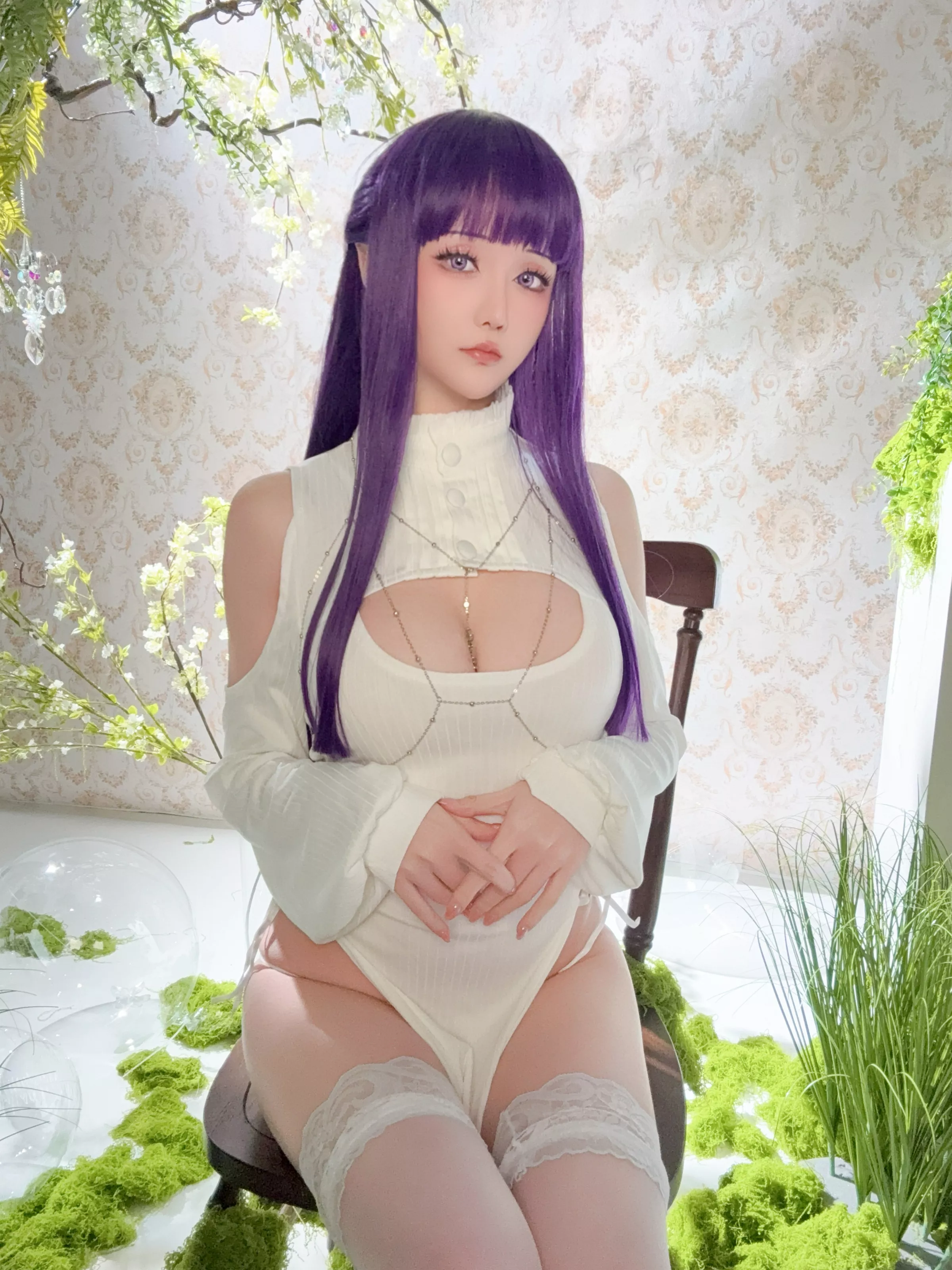 Xgyw.Org_Coser小姐姐星之迟迟25年3月计划E菲伦同人主题白色旗袍配白丝袜秀完美身材性感写真67P