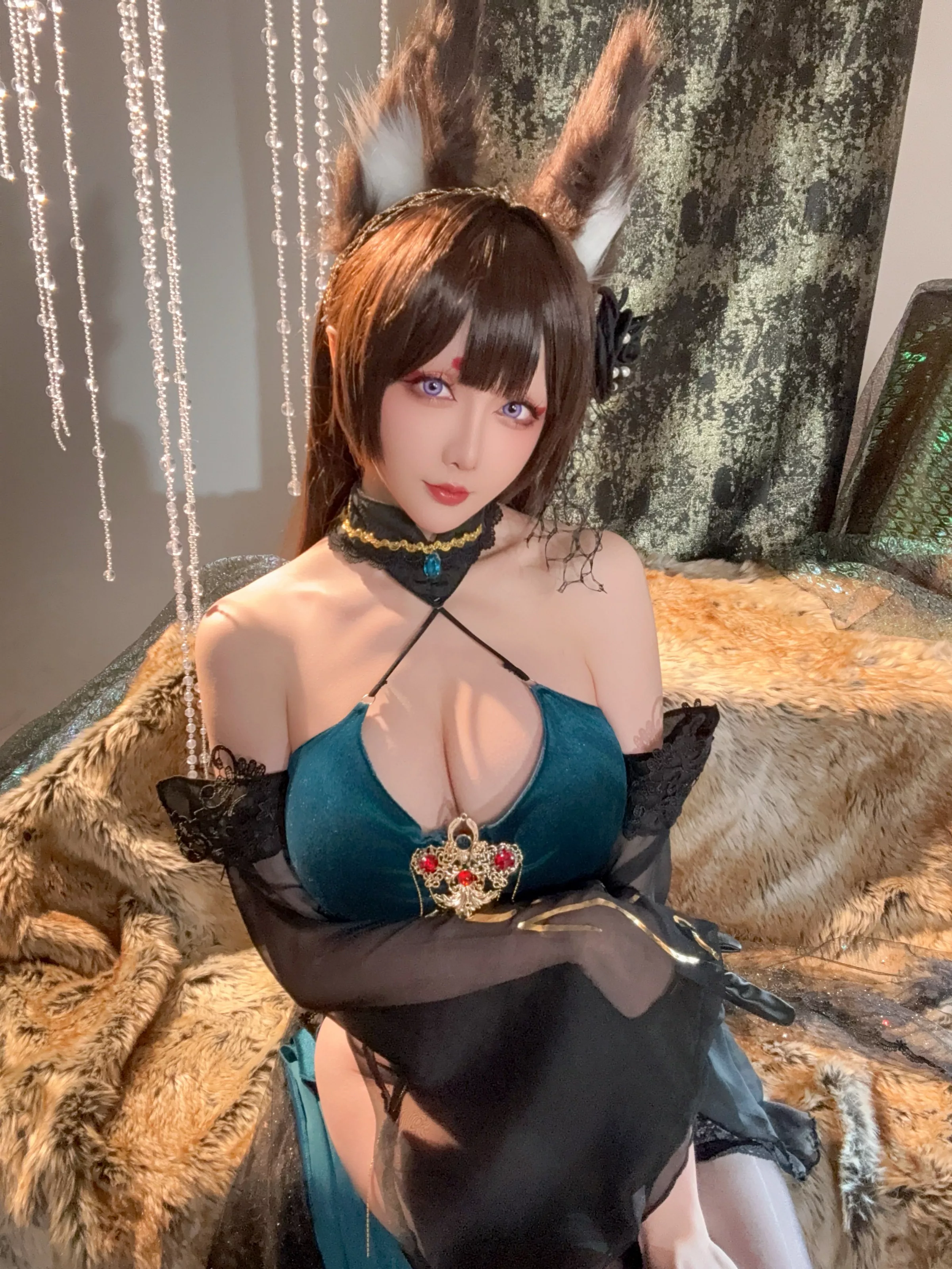 Xgyw.Org_Coser小姐姐星之迟迟25年3月计划F碧蓝航线天城主题性感低胸服饰配黑丝吊袜秀美腿诱惑写真51P