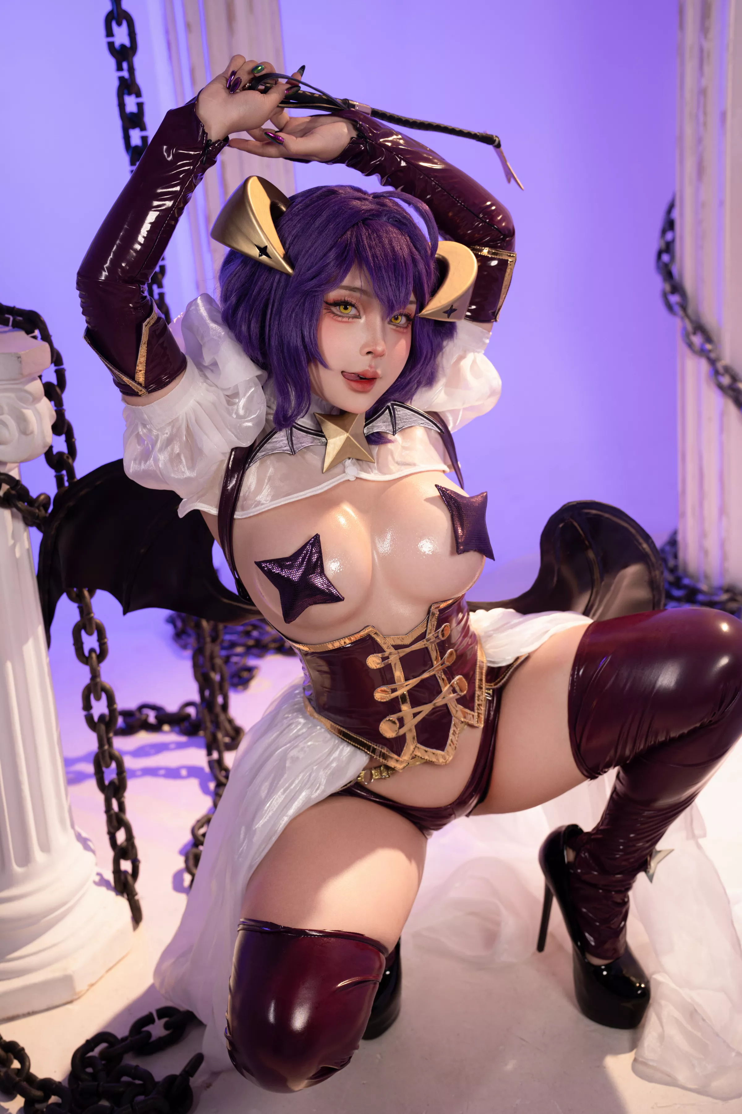 Xgyw.Org_越南Coser美女Sayo Momo-Hiiragi Utena主题性感黑色皮质情趣服饰秀惹火身材诱惑写真89P