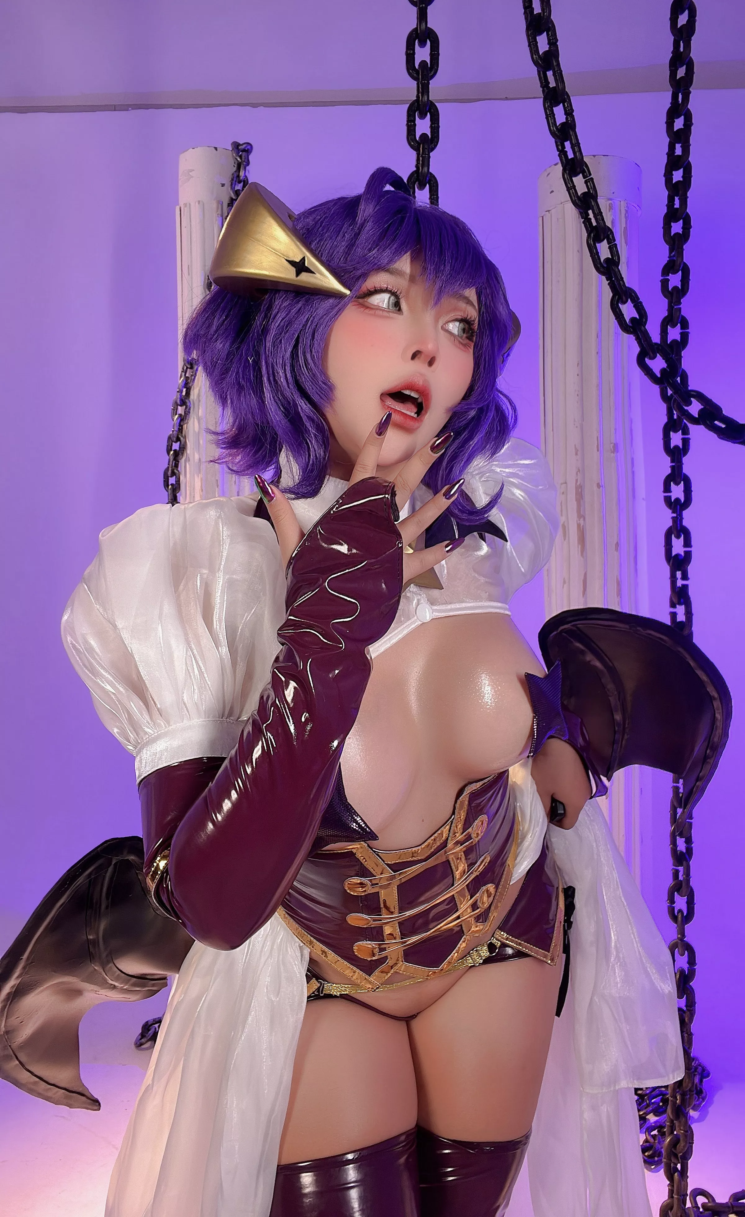 Xgyw.Org_越南Coser美女Sayo Momo-Hiiragi Utena主题性感黑色皮质情趣服饰秀惹火身材诱惑写真89P
