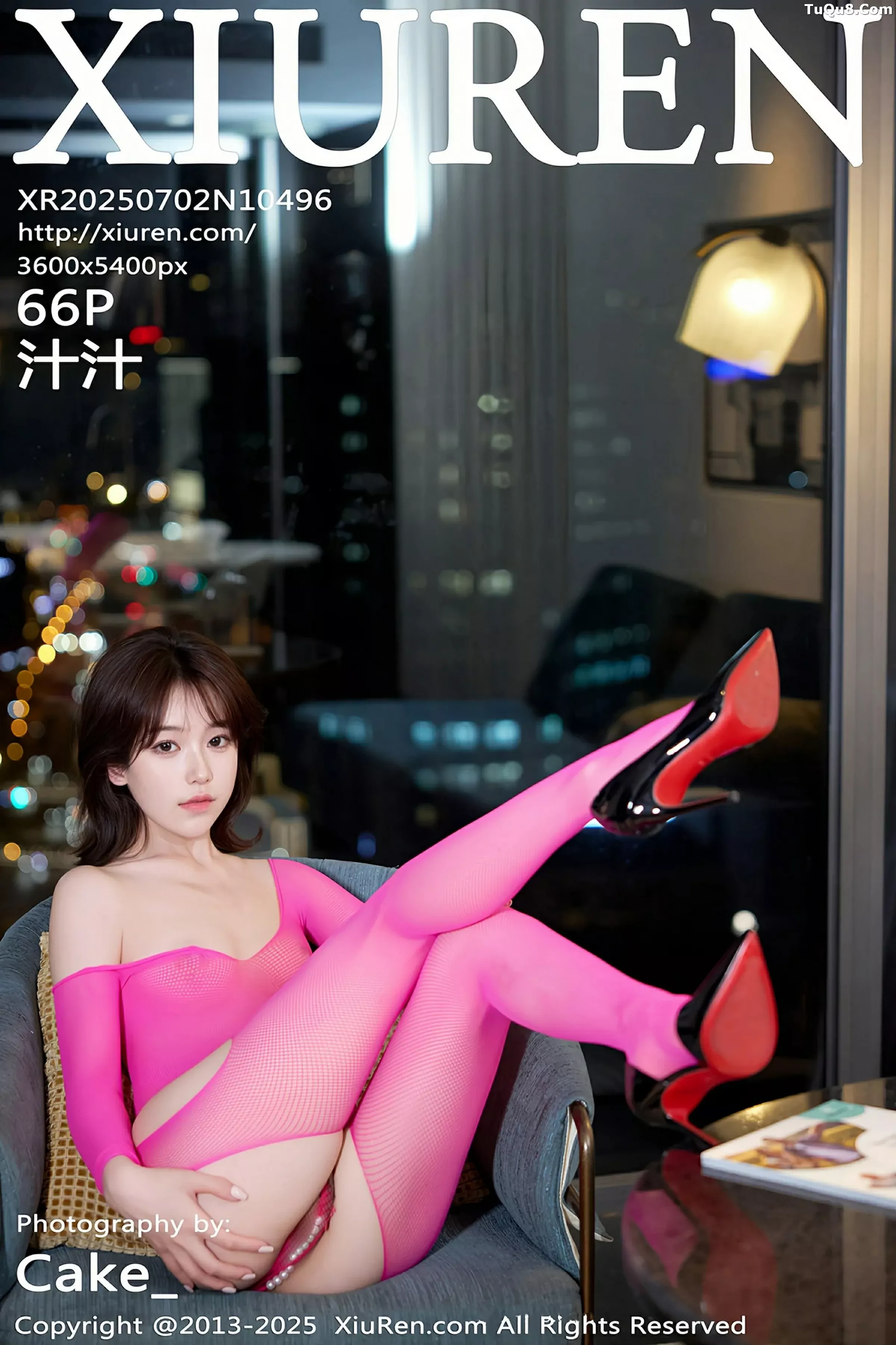 Xgyw.Org_[XiuRen秀人网]No.10496_模特汁汁性感玫红色连体渔网丝袜露情趣内衣秀惹火身材诱惑写真66P