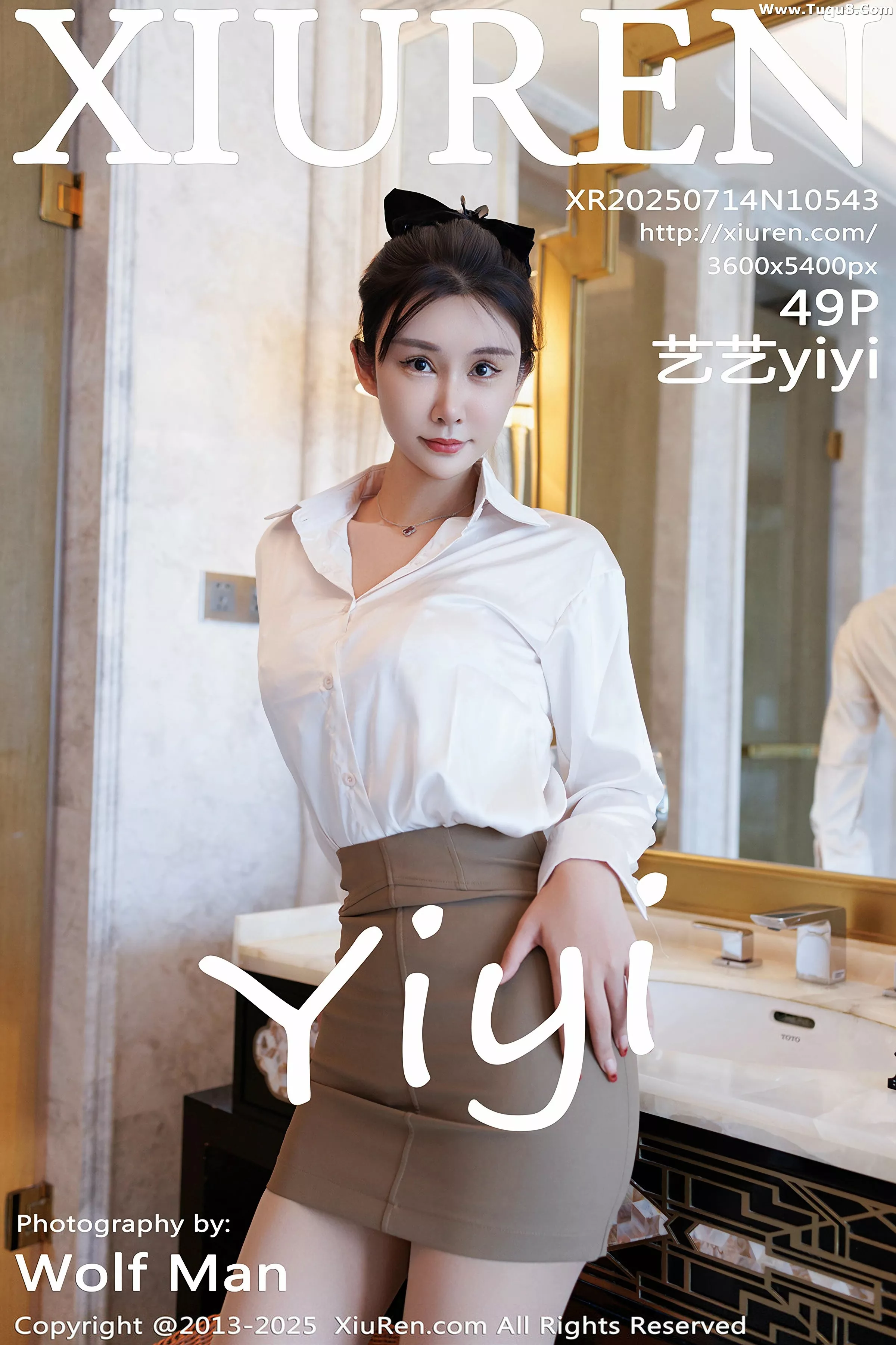 Xgyw.Org_[XiuRen秀人网]No.10543_模特艺艺yiyi性感白色衬衫露白色内衣配超薄肉丝秀美腿诱惑写真49P