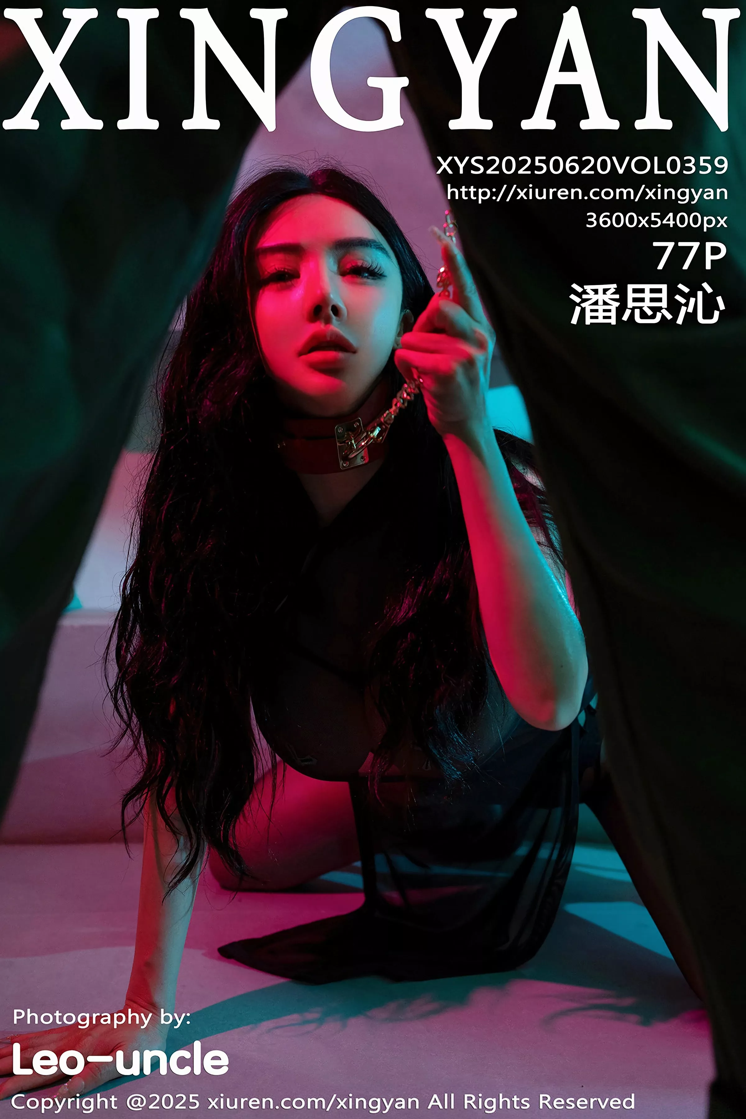 Xgyw.Org_[XINGYAN星颜社]VOL.359_模特潘思沁性感黑色情趣内衣配超薄黑丝秀巨乳肥臀惹火诱惑写真77P