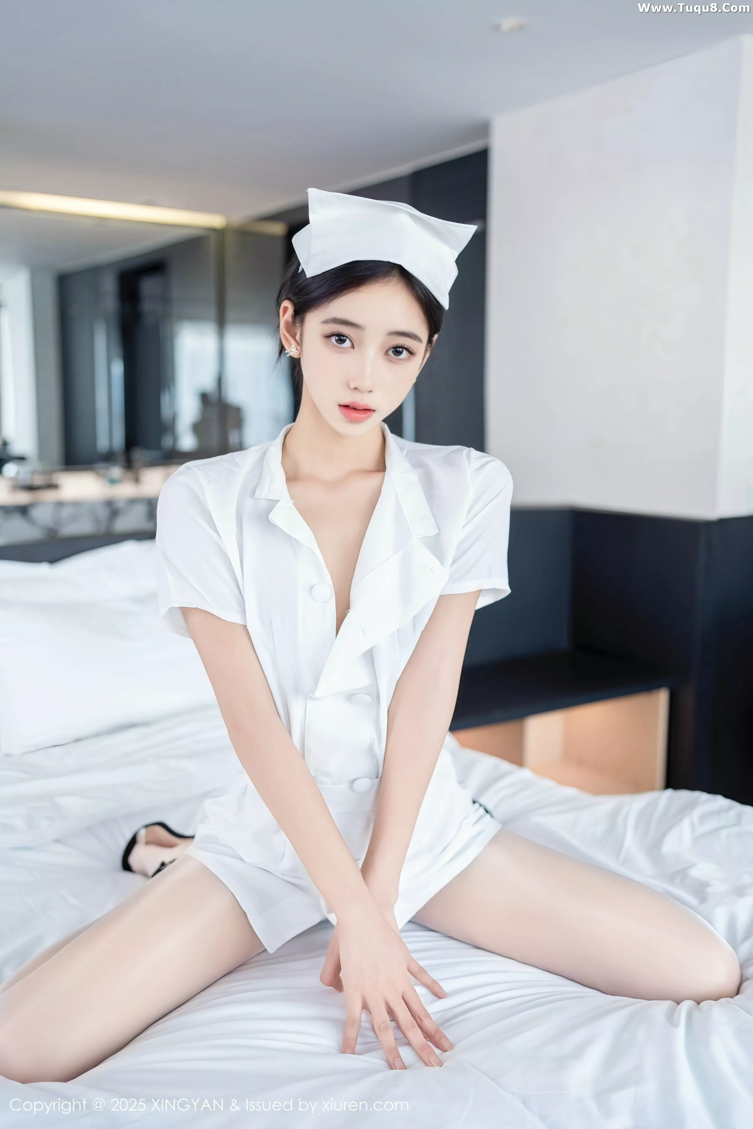 Xgyw.Org_[XINGYAN星颜社]VOL.371_模特时安安性感白色护士服配超薄无内白丝秀柔美身姿诱惑写真75P