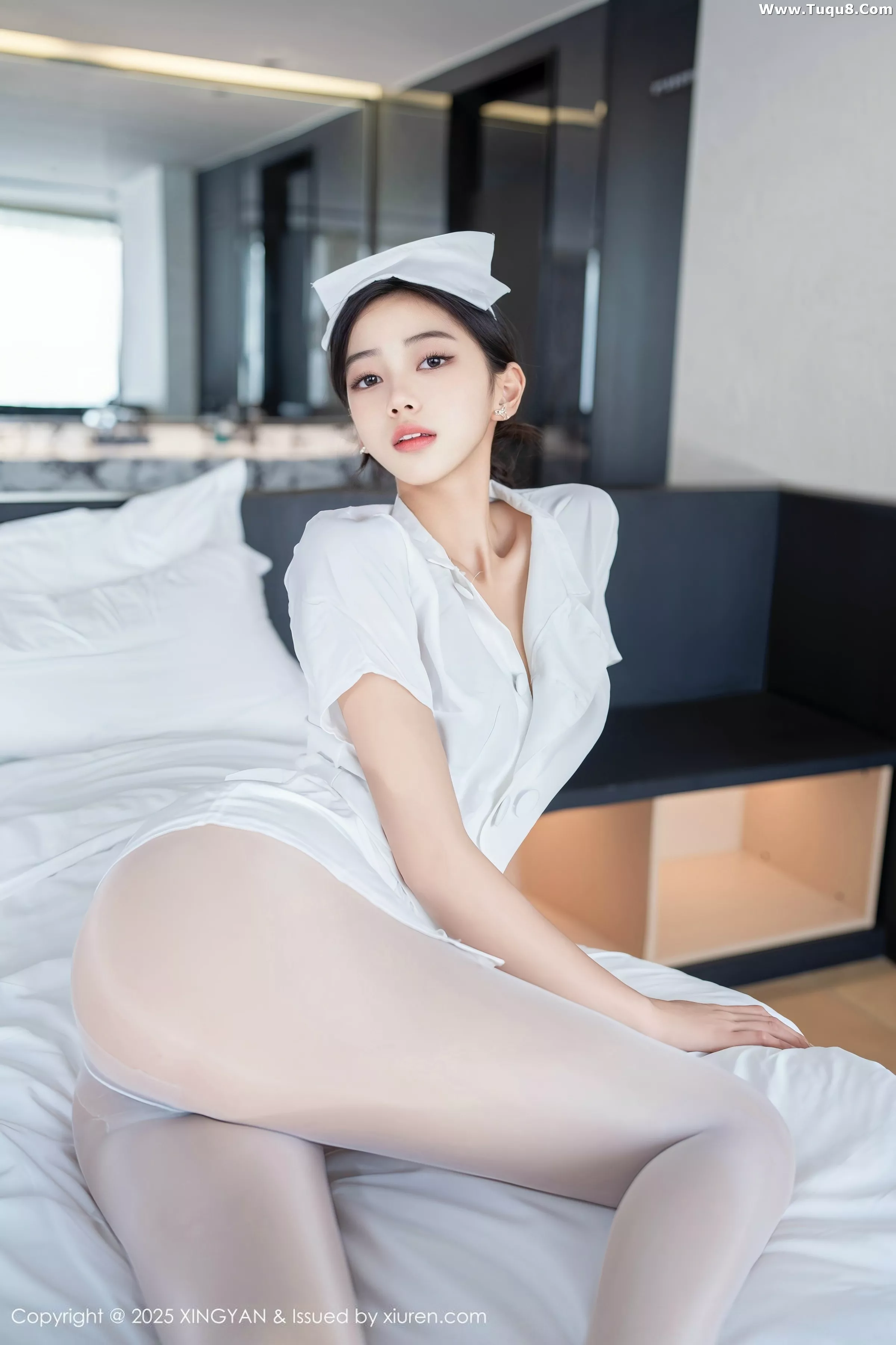 Xgyw.Org_[XINGYAN星颜社]VOL.371_模特时安安性感白色护士服配超薄无内白丝秀柔美身姿诱惑写真75P