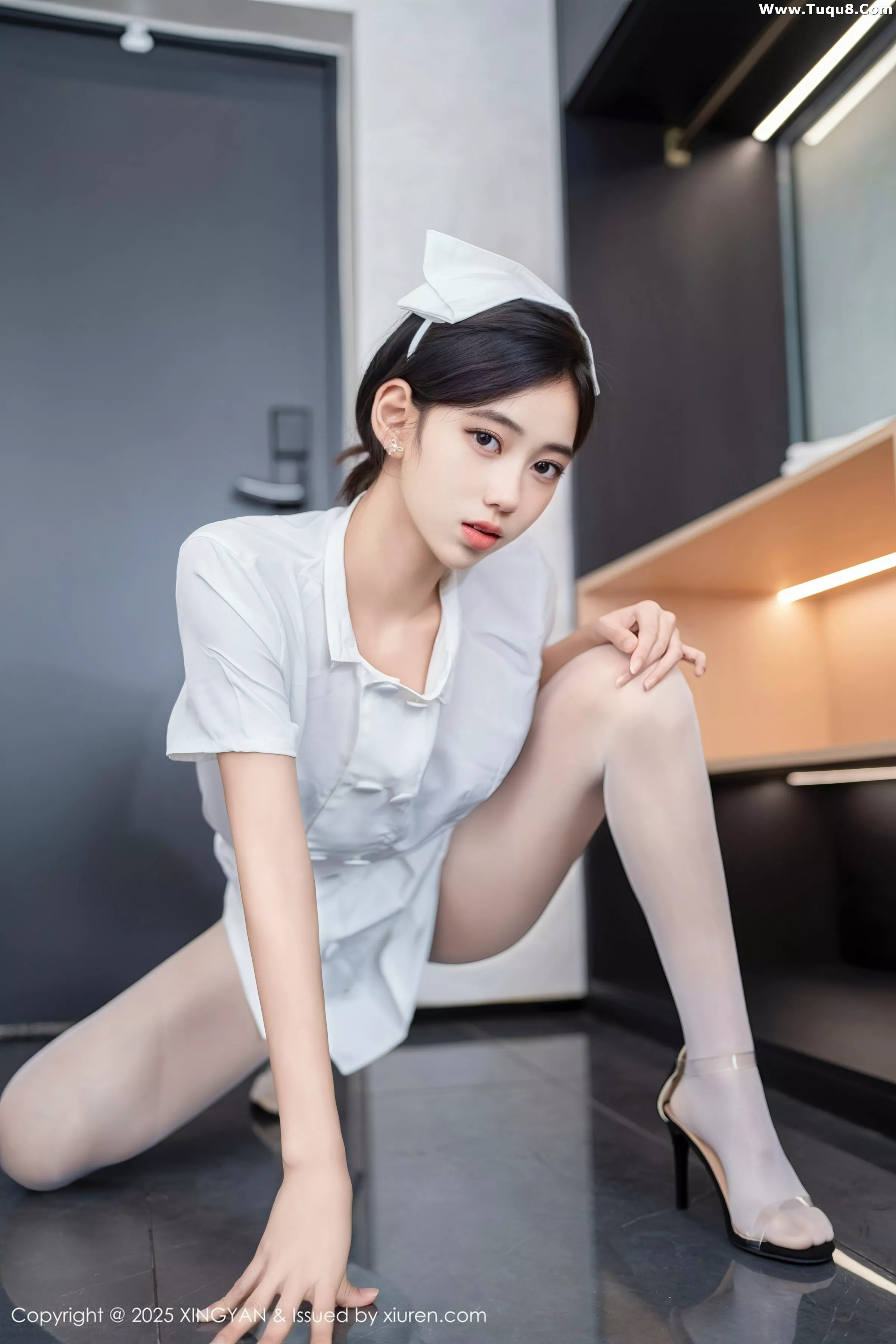 Xgyw.Org_[XINGYAN星颜社]VOL.371_模特时安安性感白色护士服配超薄无内白丝秀柔美身姿诱惑写真75P