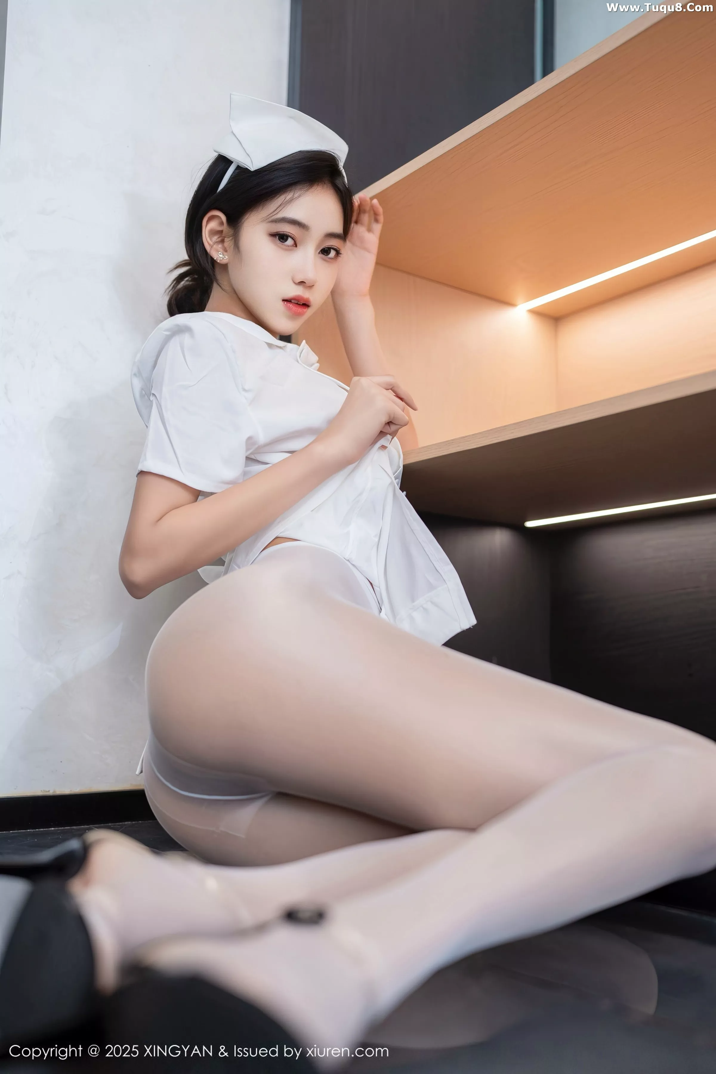 Xgyw.Org_[XINGYAN星颜社]VOL.371_模特时安安性感白色护士服配超薄无内白丝秀柔美身姿诱惑写真75P