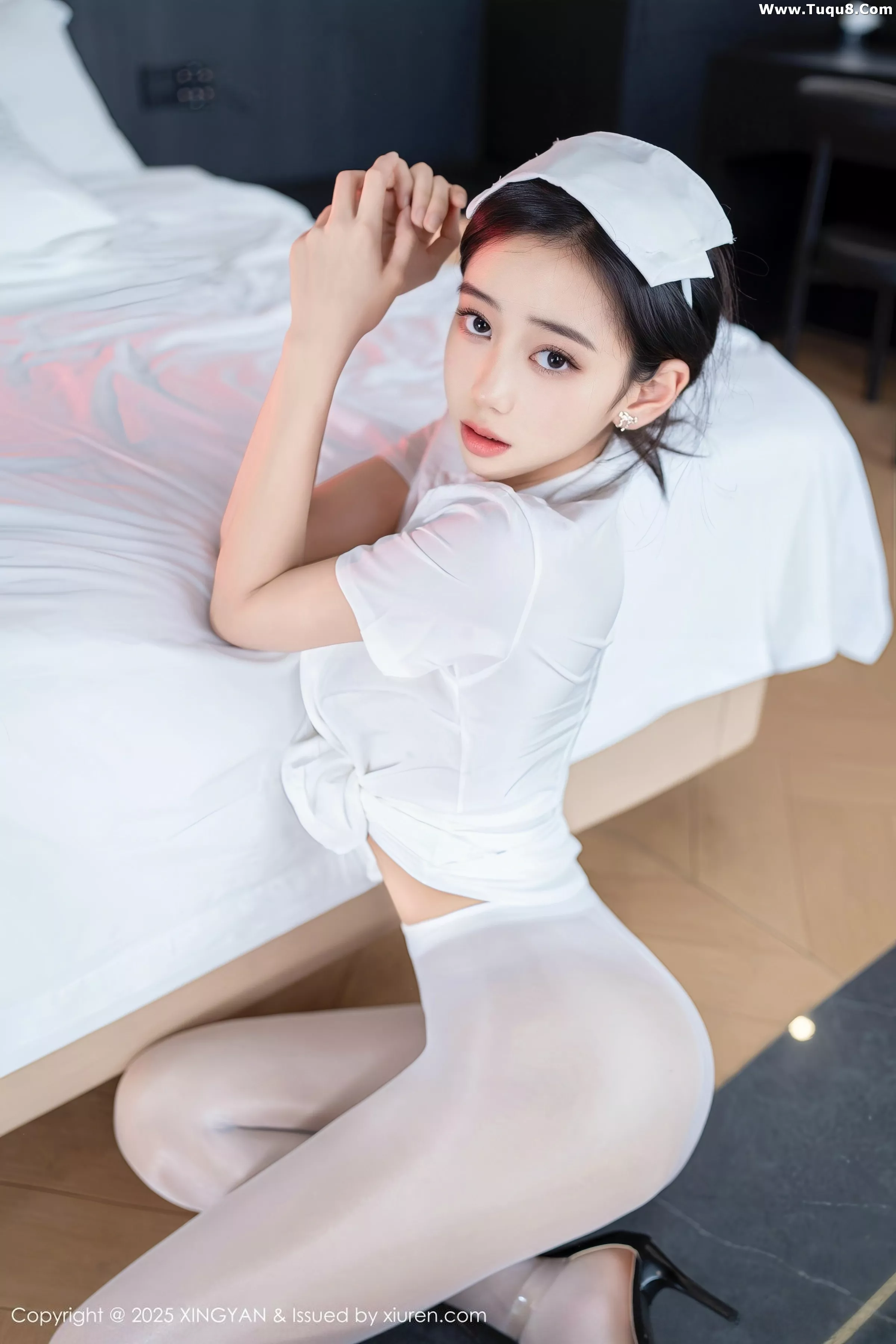 Xgyw.Org_[XINGYAN星颜社]VOL.371_模特时安安性感白色护士服配超薄无内白丝秀柔美身姿诱惑写真75P