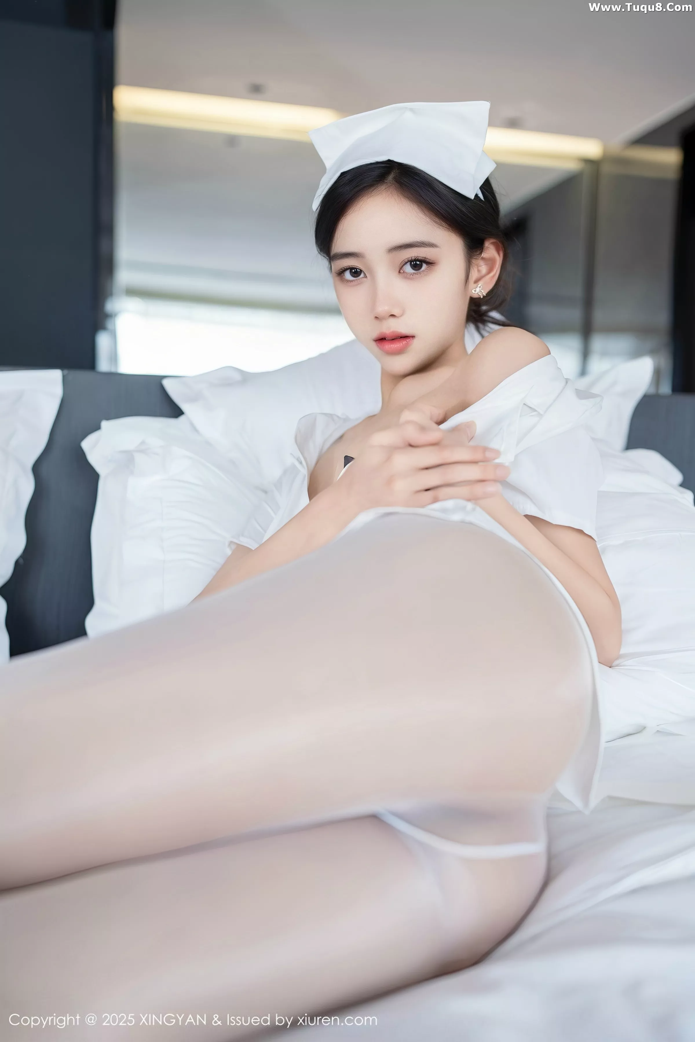 Xgyw.Org_[XINGYAN星颜社]VOL.371_模特时安安性感白色护士服配超薄无内白丝秀柔美身姿诱惑写真75P