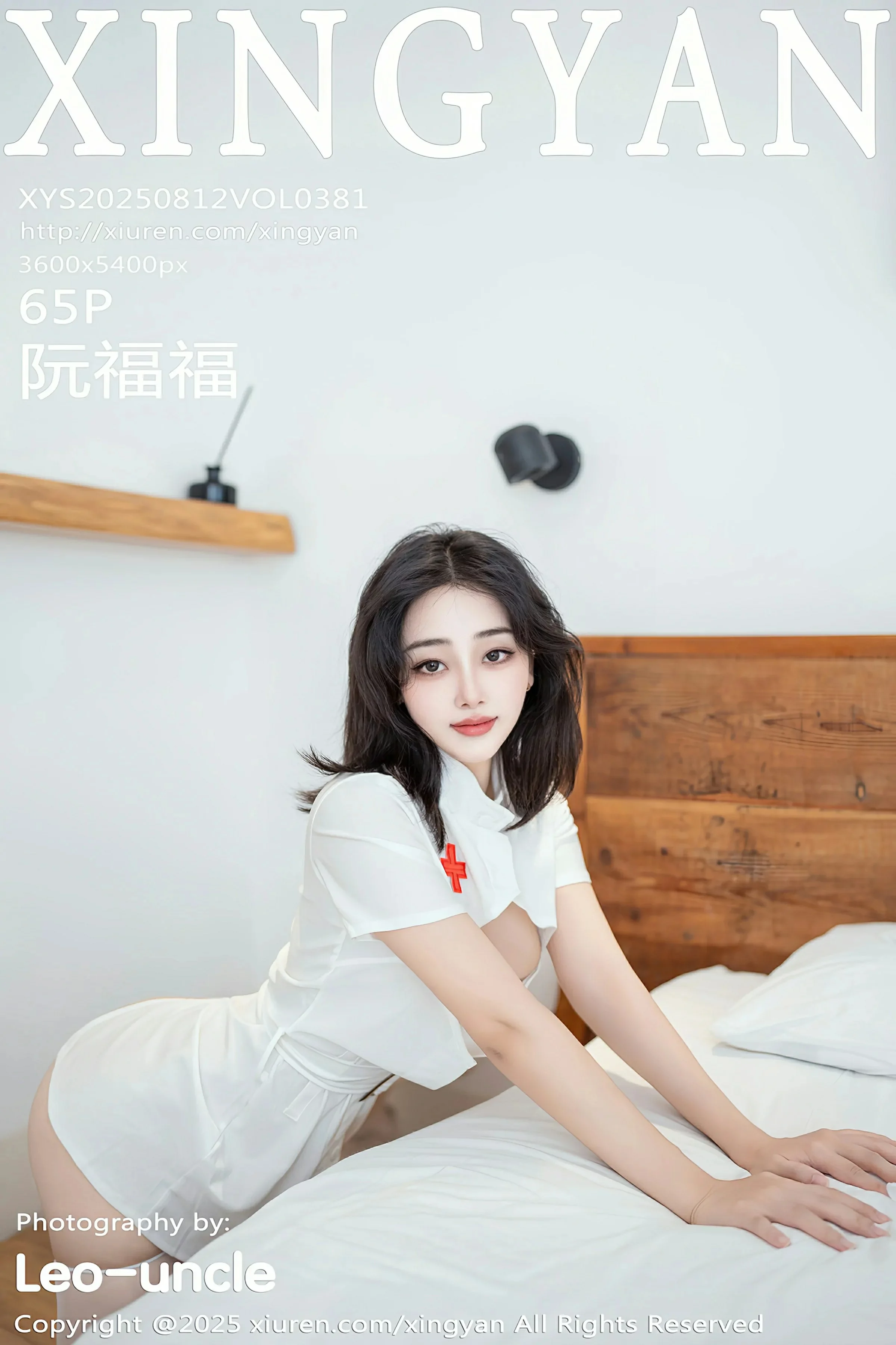 Xgyw.Org_[XINGYAN星颜社]VOL.381_模特阮福福性感白色护士制服配白色丝袜秀完美身材诱惑写真65P
