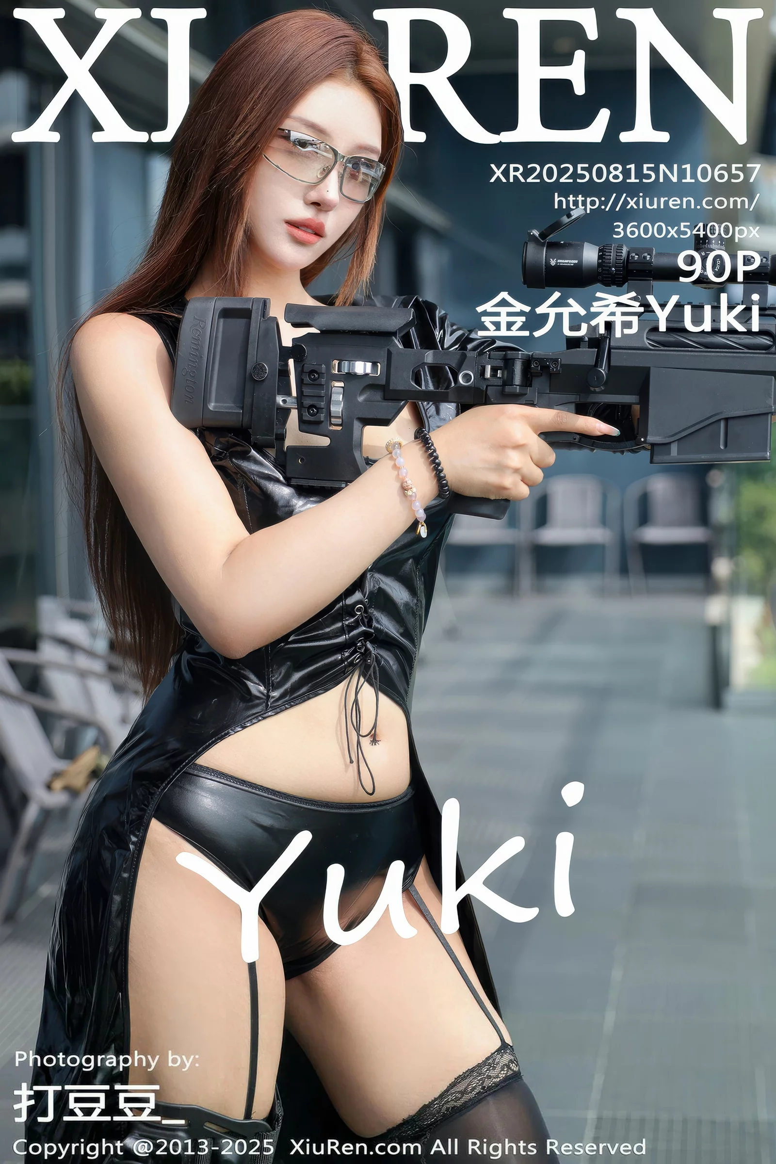 Xgyw.Org_[XiuRen秀人网]No.10657_模特金允希Yuki性感黑色皮衣配黑丝吊袜秀完美身材撩人诱惑写真90P