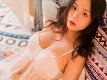 [RUISG瑞丝馆]VOL.081_嫩模木木夕Mmx私房性感白色薄纱内衣秀完美身材诱惑写真46P