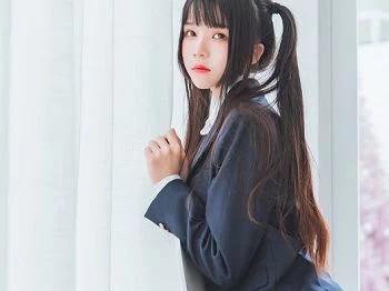 [喵糖映画]JKL.003_春季JK制服少女私房白衬衣配格子裙露黑丝裤袜秀美腿诱惑写真50P