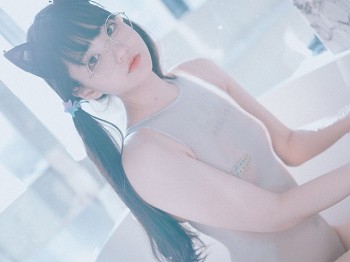 [DJAWA]No.009_韩国美女学妹_猫女郎主题私房浴室薄透连体衣撩人诱惑写真66P