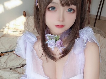 Cosplay美女日奈娇睡美人自拍主题性感薄纱睡裙下白色内衣秀完美身材诱惑写真44P