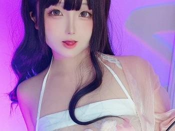 Cosplay美女日奈娇爱妃主题私房性感粉色薄纱露情趣内衣秀豪乳兔兔遮点惹火诱惑写真128P
