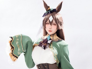Coser小姐姐星之迟迟里见光钻梦想的回应主题油菜花地性感连衣长裙配黑丝袜迷人写真48P