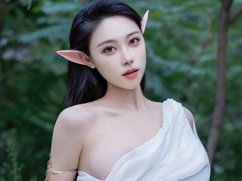 [XINGYAN星颜社]VOL.314_模特清妙精灵装扮性感白色连衣长裙秀翘臀美腿惹火诱惑写真60P