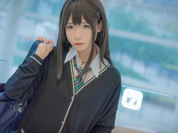 [Cosplay精选]涩谷凛–夜路死苦清新妹子学生装迷人写真40P