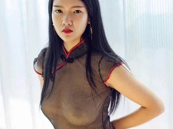 XiuRen第1008期_学生妹凌希儿居家透视旗袍装+真空白衬衣爆乳诱惑写真43P